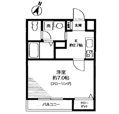 文京区賃貸マンション・1K